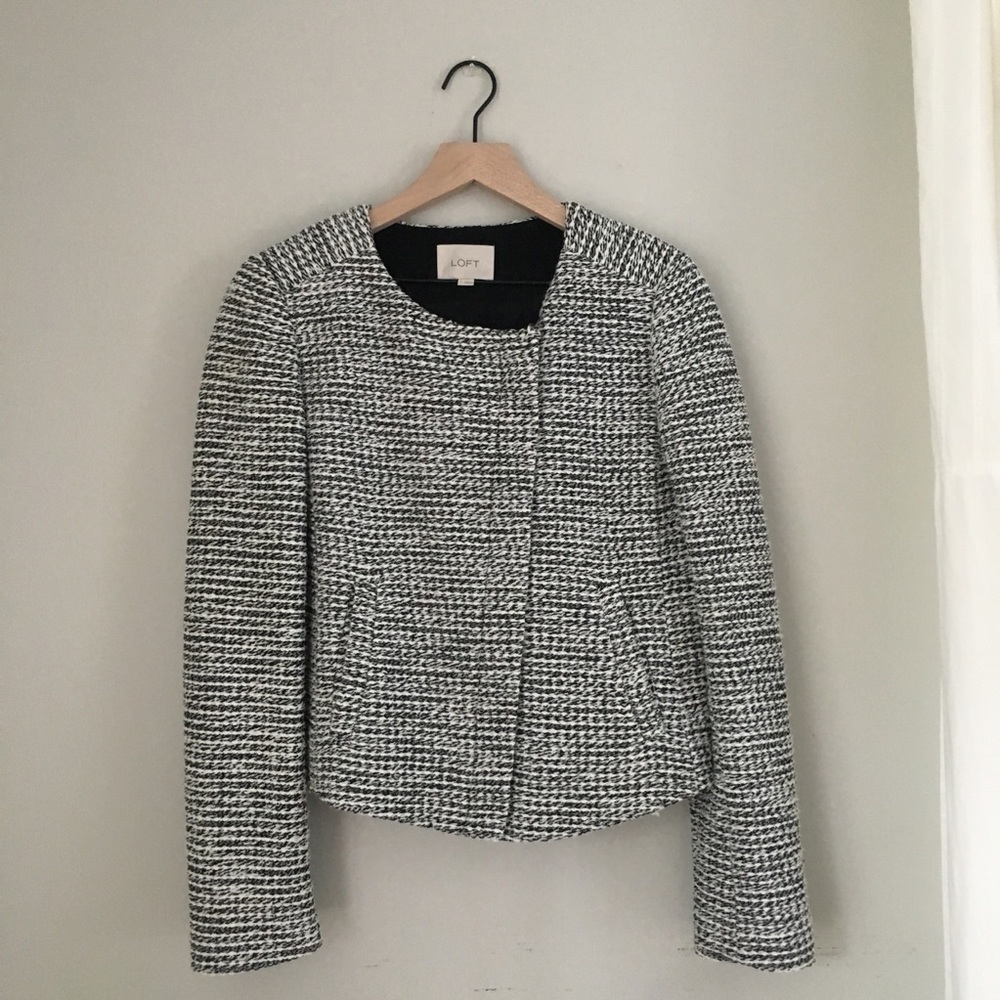 LOFT Tweed Style Moto Jacket